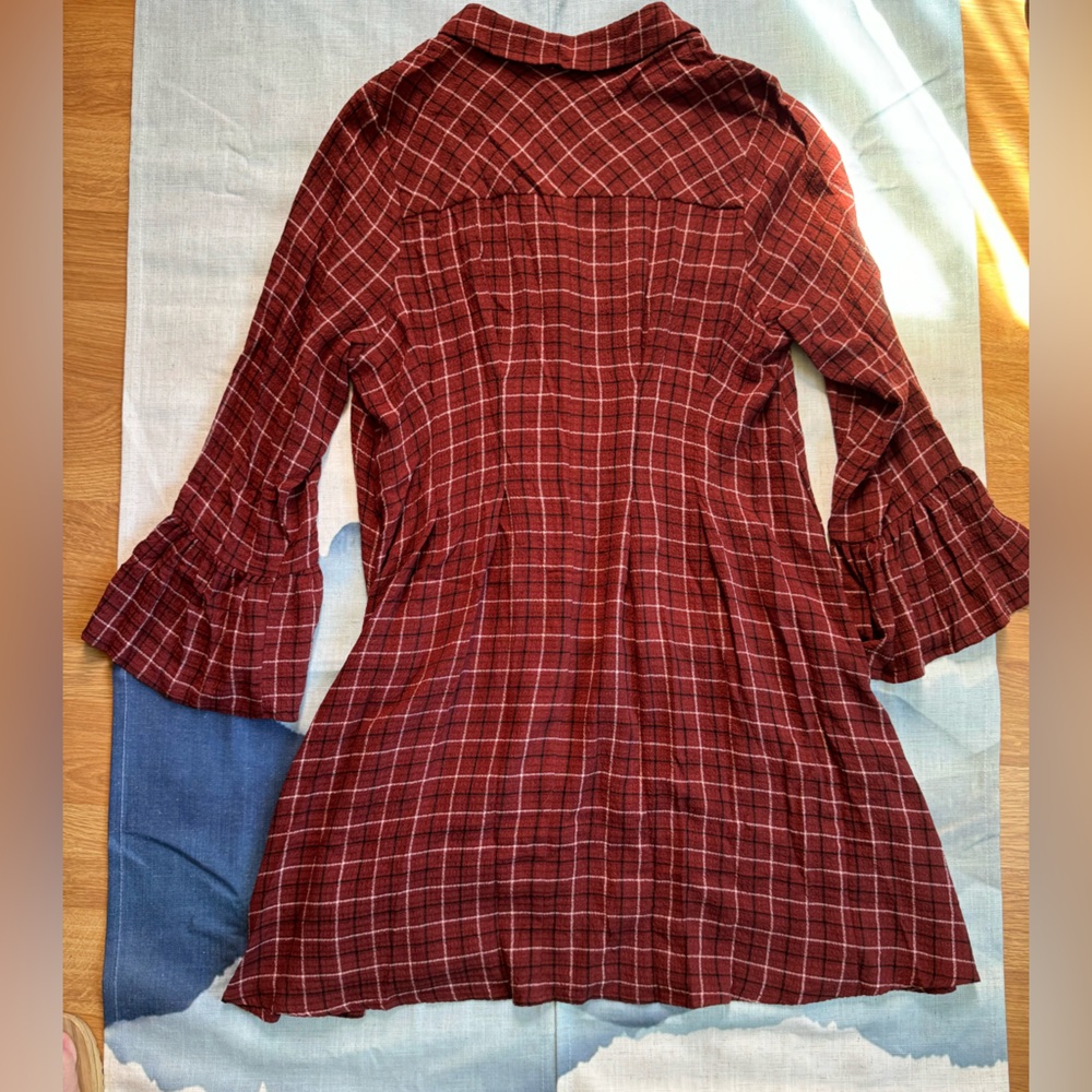 Torrid Rust Colored Windowpane Pattern Dress, Siz… - image 2